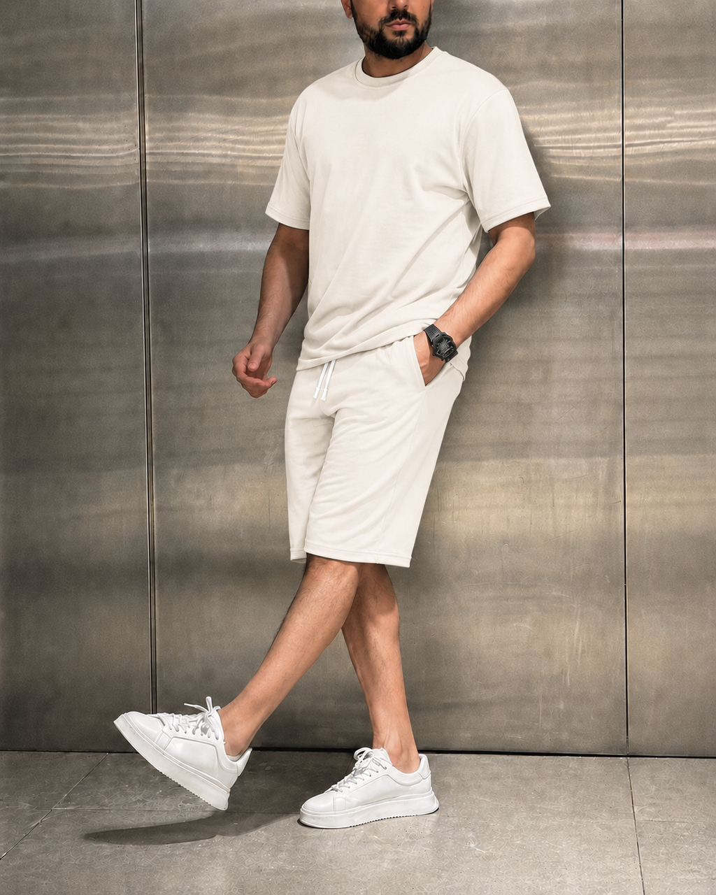 Yarı-Oversize Şort Takım