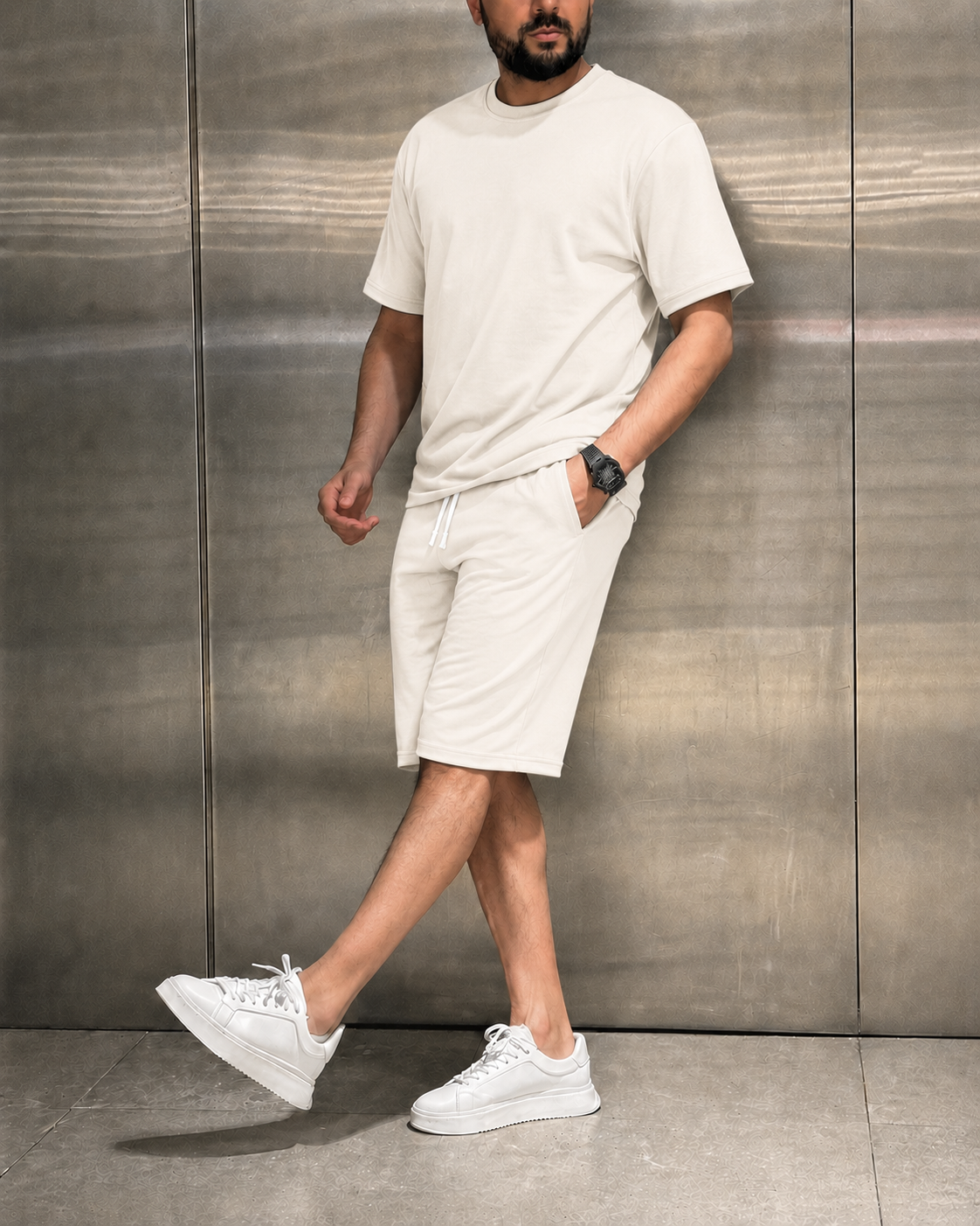Yarı-Oversize Şort Takım